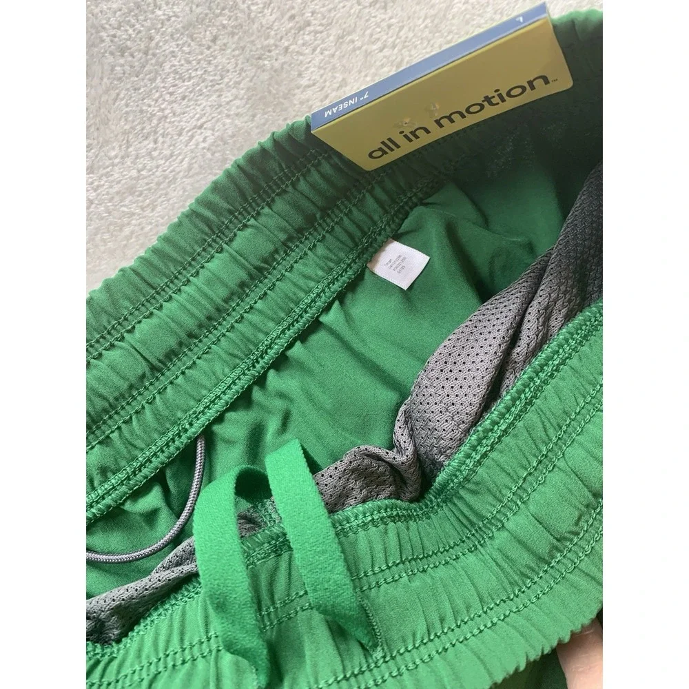 All in Motion Men's Large Unlined Run Shorts Green 7